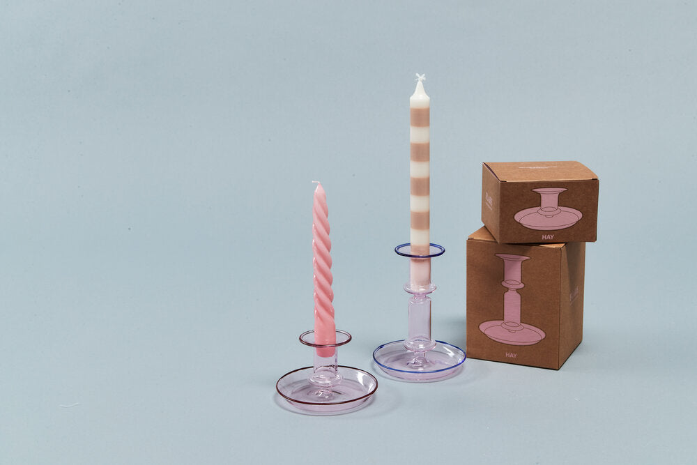 HAY Flare lysestage i medium - pink - Bahne